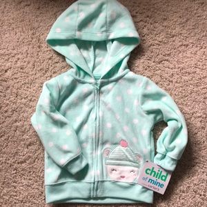 Carter’s fleece infant zip up NWT